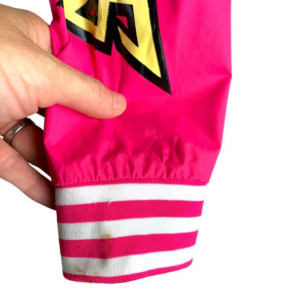 Encrypted Jean Jacket Womens M Blue Denim Graffiti Streetwear Sleeves 1980s - Picture 9 of 11